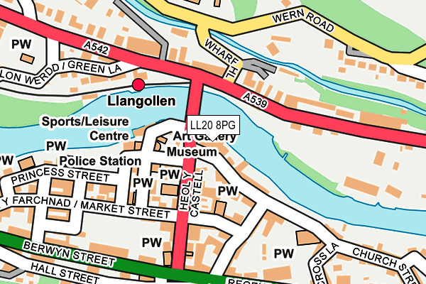 LL20 8PG map - OS OpenMap – Local (Ordnance Survey)