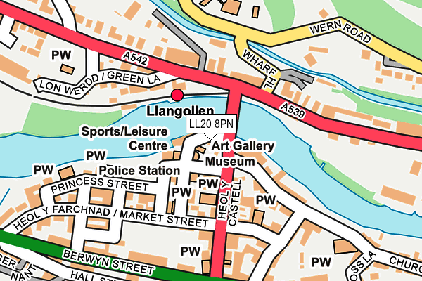 LL20 8PN map - OS OpenMap – Local (Ordnance Survey)