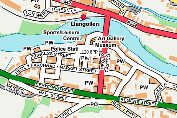 LL20 8PP map - OS OpenMap – Local (Ordnance Survey)