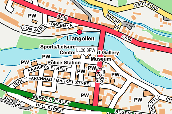 LL20 8PW map - OS OpenMap – Local (Ordnance Survey)