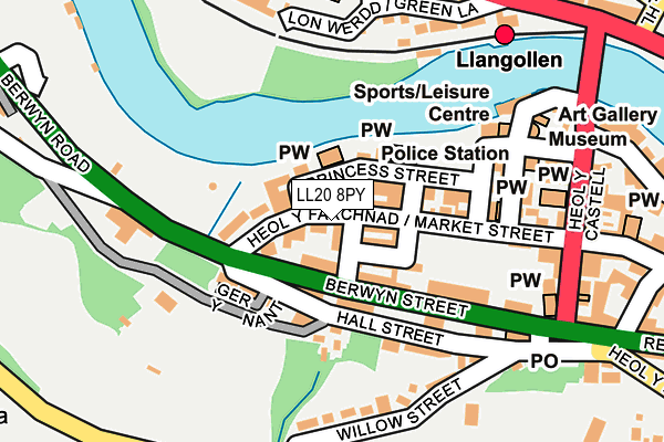 LL20 8PY map - OS OpenMap – Local (Ordnance Survey)