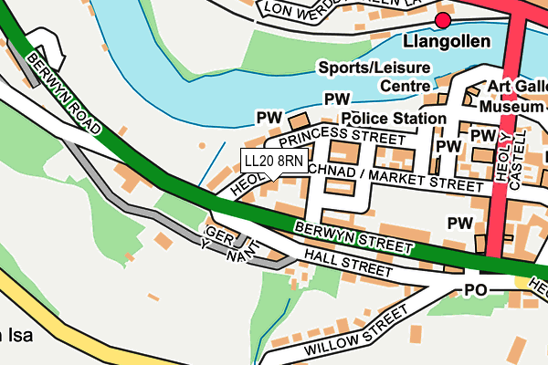 LL20 8RN map - OS OpenMap – Local (Ordnance Survey)