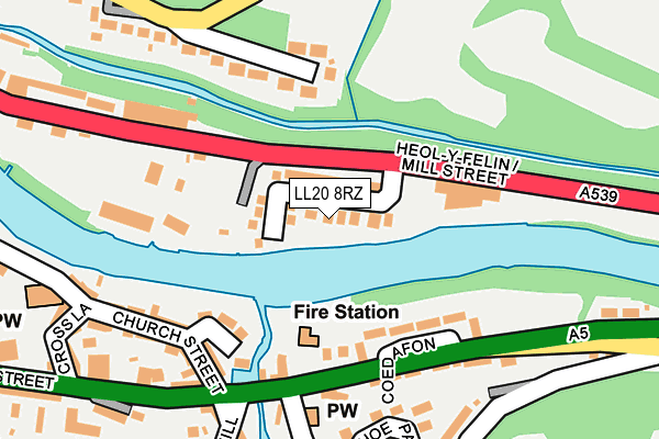 LL20 8RZ map - OS OpenMap – Local (Ordnance Survey)