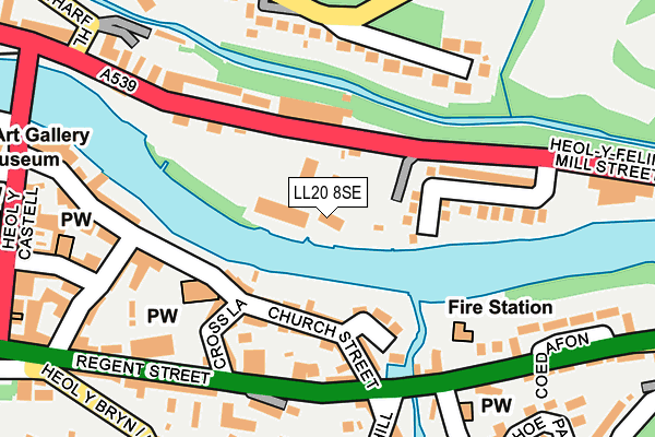LL20 8SE map - OS OpenMap – Local (Ordnance Survey)