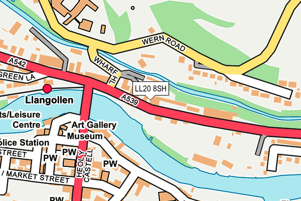 LL20 8SH map - OS OpenMap – Local (Ordnance Survey)