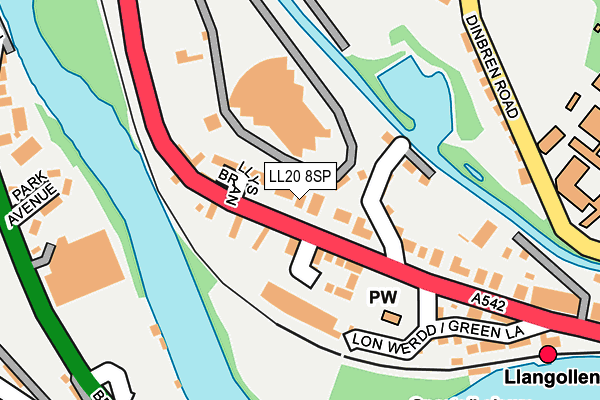 LL20 8SP map - OS OpenMap – Local (Ordnance Survey)