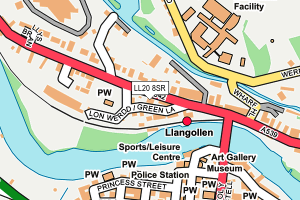 LL20 8SR map - OS OpenMap – Local (Ordnance Survey)