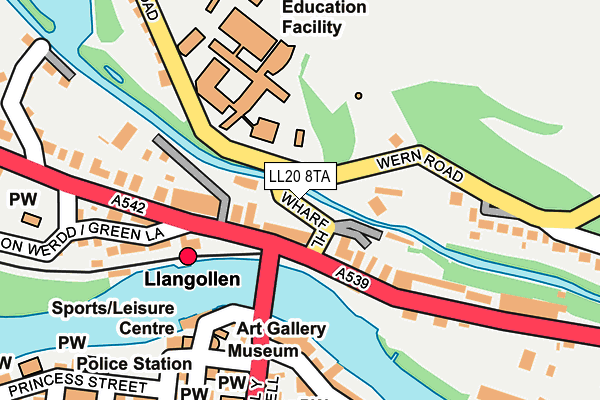 LL20 8TA map - OS OpenMap – Local (Ordnance Survey)