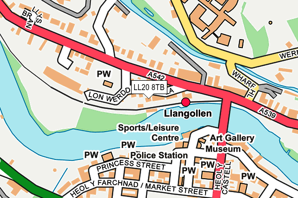 LL20 8TB map - OS OpenMap – Local (Ordnance Survey)