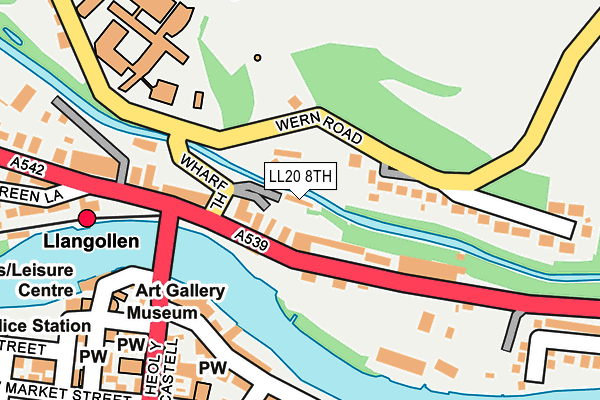 LL20 8TH map - OS OpenMap – Local (Ordnance Survey)