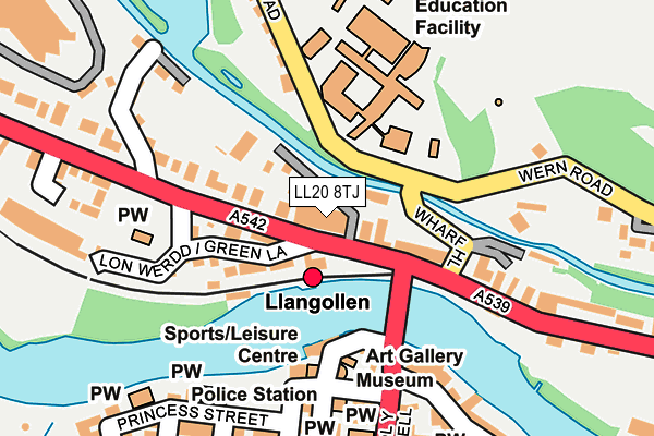 LL20 8TJ map - OS OpenMap – Local (Ordnance Survey)