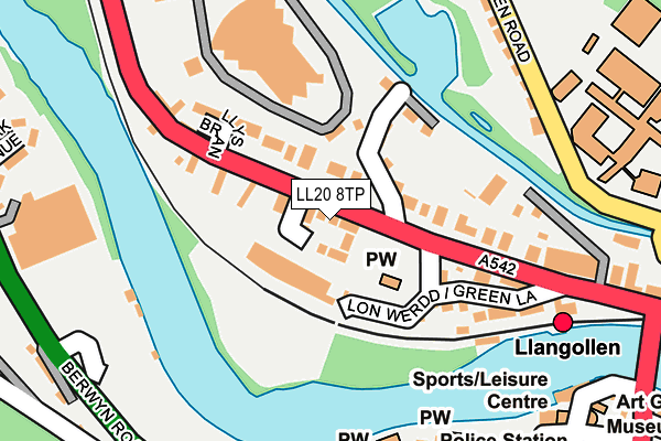 LL20 8TP map - OS OpenMap – Local (Ordnance Survey)
