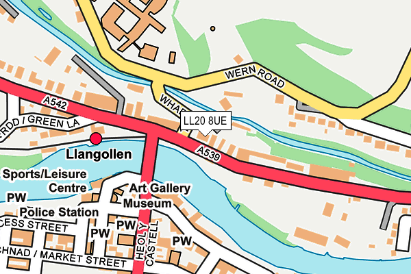 LL20 8UE map - OS OpenMap – Local (Ordnance Survey)