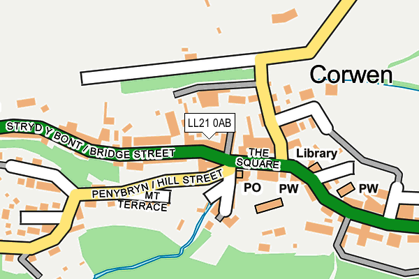 LL21 0AB map - OS OpenMap – Local (Ordnance Survey)