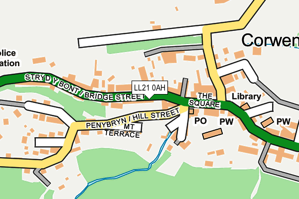 LL21 0AH map - OS OpenMap – Local (Ordnance Survey)