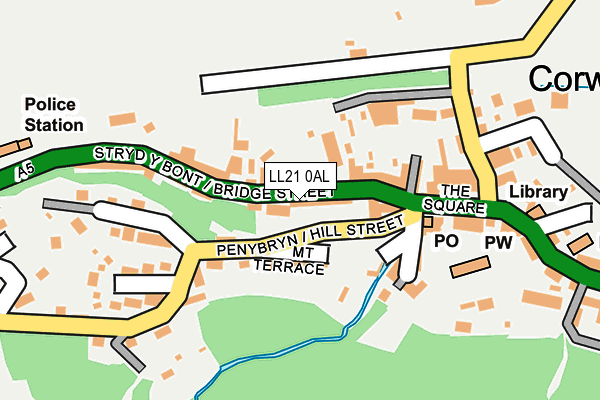 LL21 0AL map - OS OpenMap – Local (Ordnance Survey)
