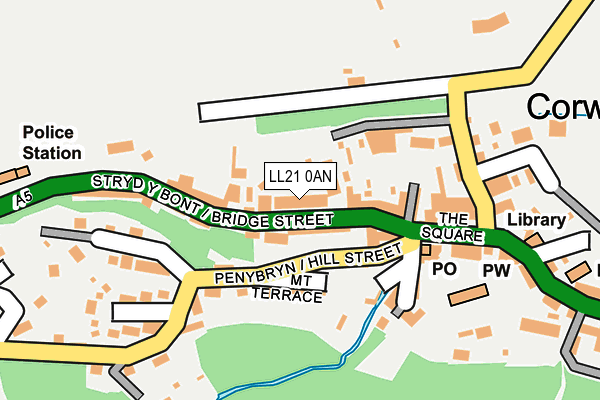 LL21 0AN map - OS OpenMap – Local (Ordnance Survey)