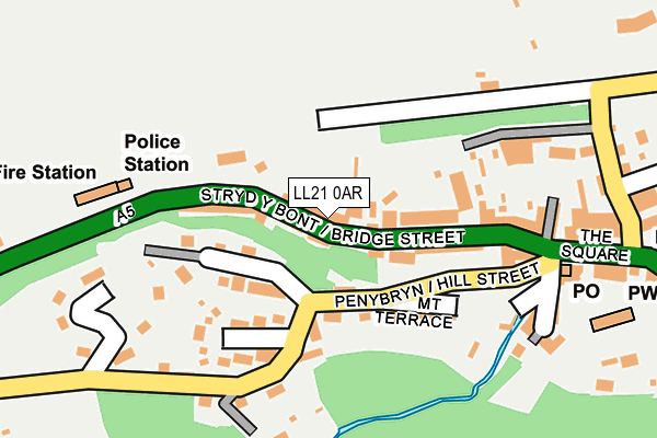 LL21 0AR map - OS OpenMap – Local (Ordnance Survey)