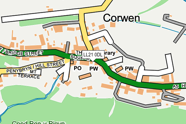 LL21 0DL map - OS OpenMap – Local (Ordnance Survey)