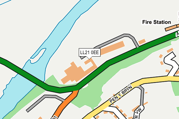 LL21 0EE map - OS OpenMap – Local (Ordnance Survey)