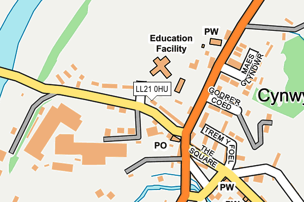 LL21 0HU map - OS OpenMap – Local (Ordnance Survey)