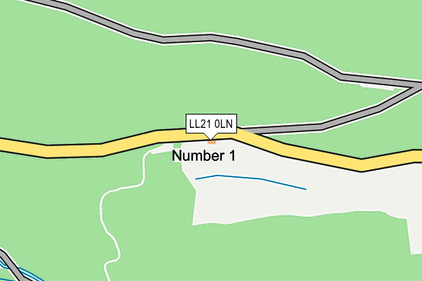 LL21 0LN map - OS OpenMap – Local (Ordnance Survey)