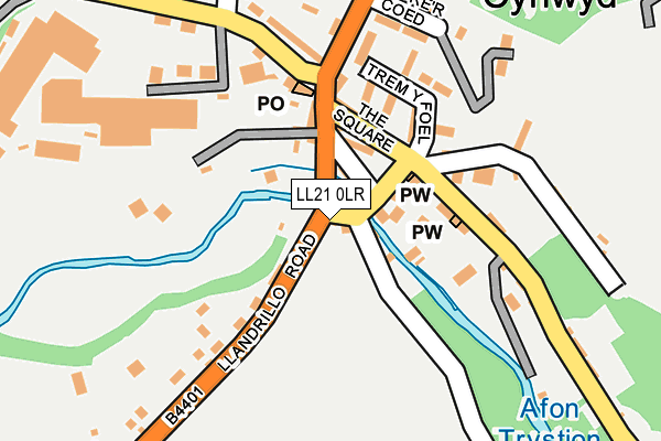 LL21 0LR map - OS OpenMap – Local (Ordnance Survey)