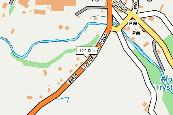 LL21 0LU map - OS OpenMap – Local (Ordnance Survey)