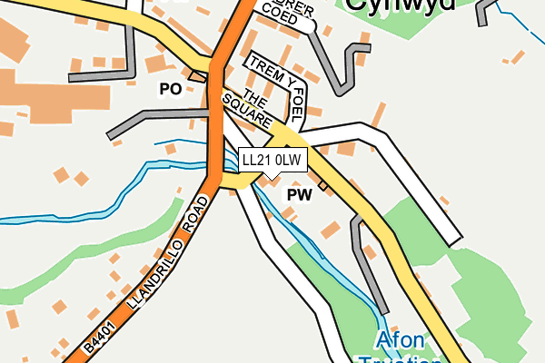 LL21 0LW map - OS OpenMap – Local (Ordnance Survey)