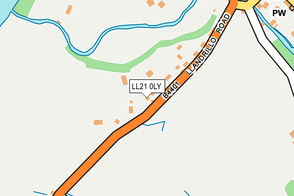 LL21 0LY map - OS OpenMap – Local (Ordnance Survey)