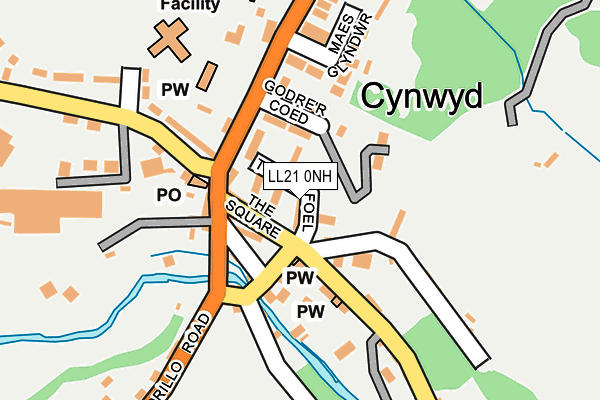 LL21 0NH map - OS OpenMap – Local (Ordnance Survey)