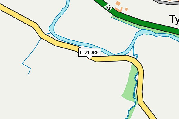 LL21 0RE map - OS OpenMap – Local (Ordnance Survey)