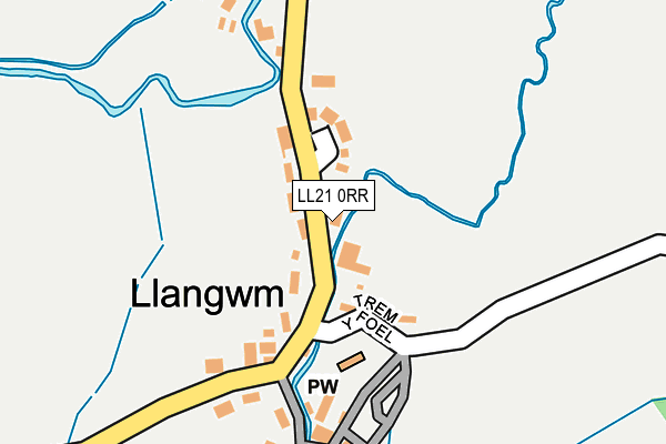 LL21 0RR map - OS OpenMap – Local (Ordnance Survey)