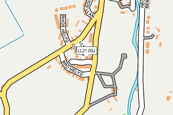 LL21 0SJ map - OS OpenMap – Local (Ordnance Survey)