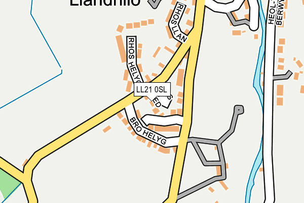 LL21 0SL map - OS OpenMap – Local (Ordnance Survey)
