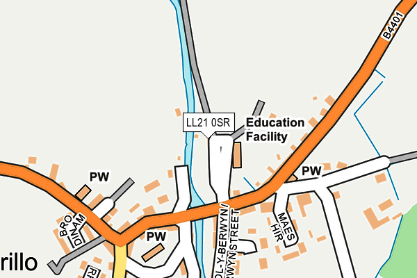 LL21 0SR map - OS OpenMap – Local (Ordnance Survey)