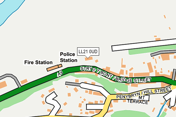 LL21 0UD map - OS OpenMap – Local (Ordnance Survey)