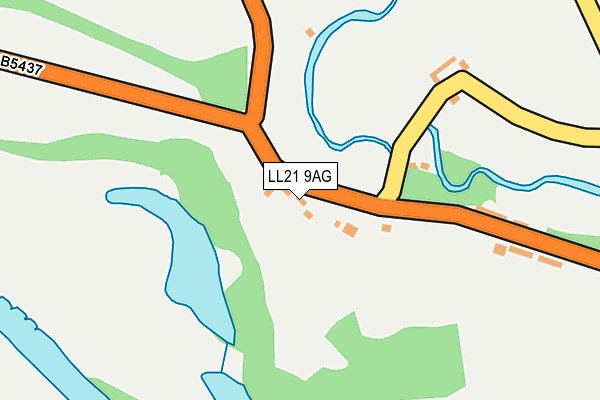 LL21 9AG map - OS OpenMap – Local (Ordnance Survey)