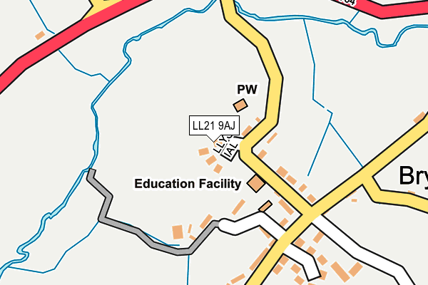 LL21 9AJ map - OS OpenMap – Local (Ordnance Survey)