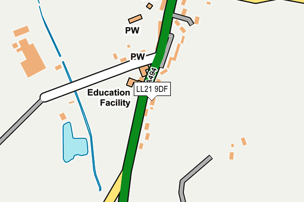 LL21 9DF map - OS OpenMap – Local (Ordnance Survey)
