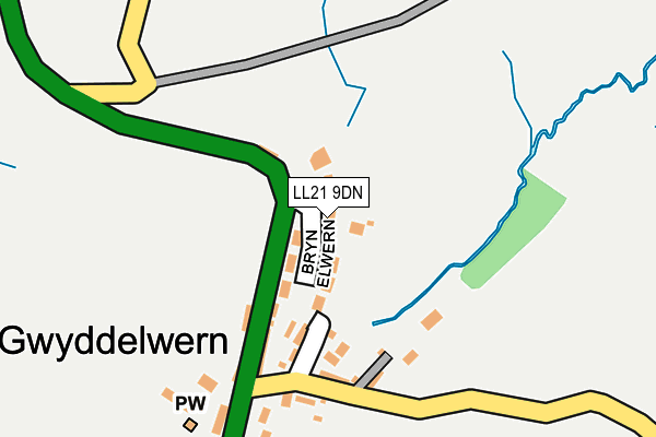 LL21 9DN map - OS OpenMap – Local (Ordnance Survey)