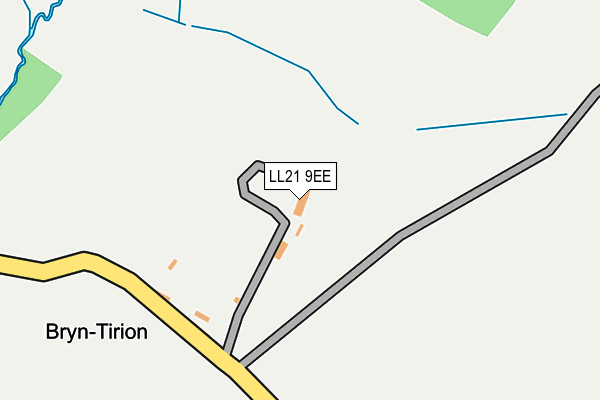 LL21 9EE map - OS OpenMap – Local (Ordnance Survey)