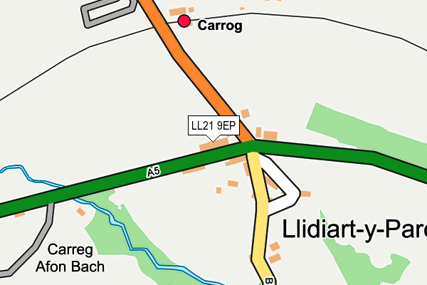 LL21 9EP map - OS OpenMap – Local (Ordnance Survey)
