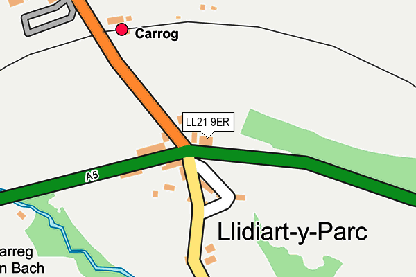LL21 9ER map - OS OpenMap – Local (Ordnance Survey)