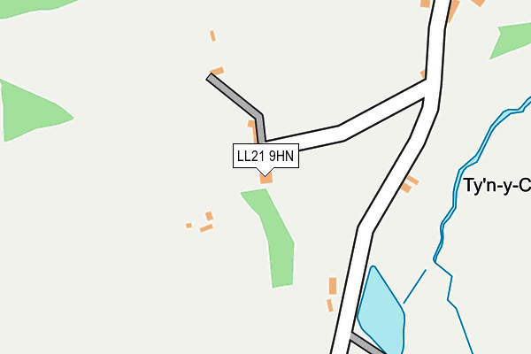 LL21 9HN map - OS OpenMap – Local (Ordnance Survey)