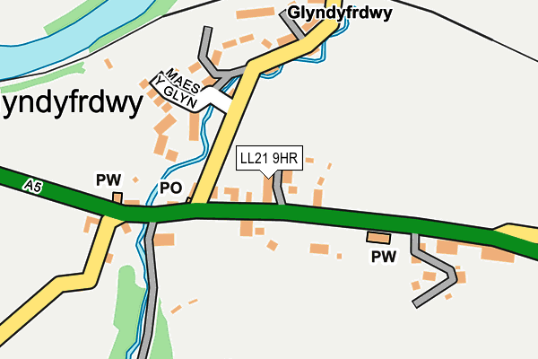 LL21 9HR map - OS OpenMap – Local (Ordnance Survey)