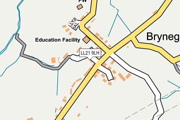 LL21 9LH map - OS OpenMap – Local (Ordnance Survey)