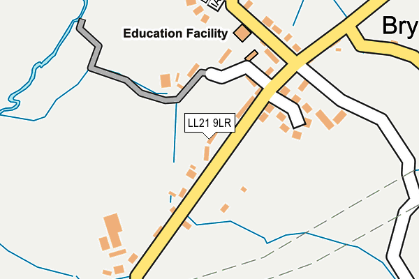 LL21 9LR map - OS OpenMap – Local (Ordnance Survey)
