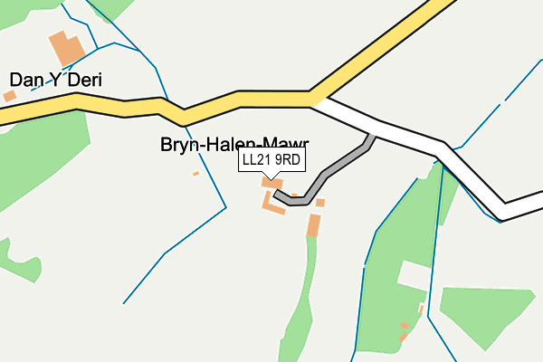 LL21 9RD map - OS OpenMap – Local (Ordnance Survey)