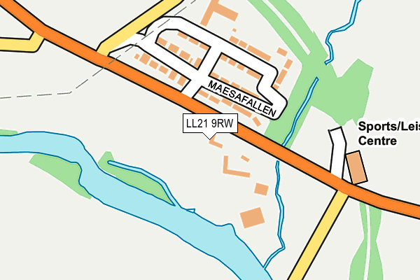 LL21 9RW map - OS OpenMap – Local (Ordnance Survey)